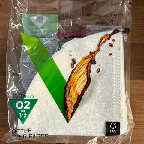 V60-02 Filters. 100 Pack